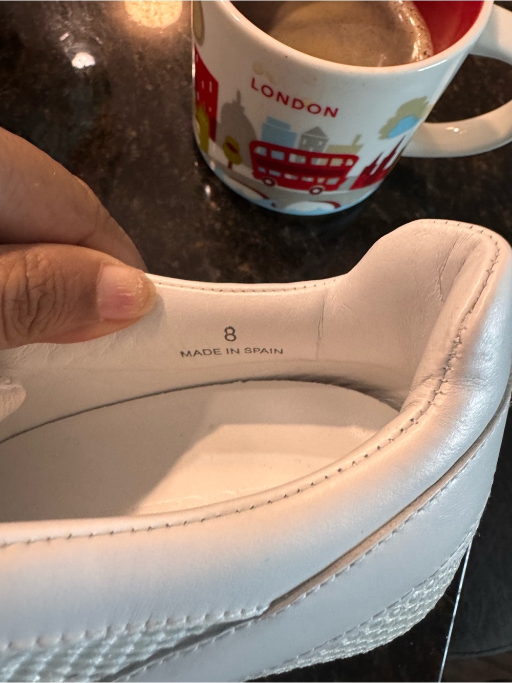 Women's White Mesh & Leather Velcro Sneakers - Picture 6 of 6